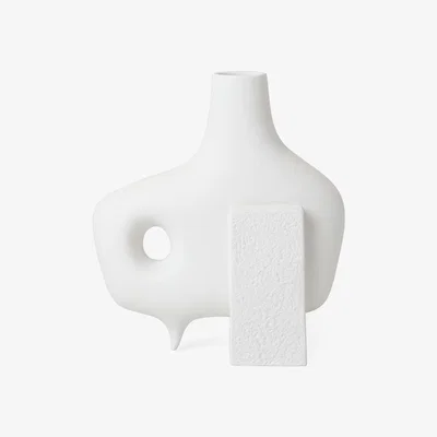 Made in Design Paradox Medium Vase - / Porcelain - H 25 cm by Jonathan Adler White