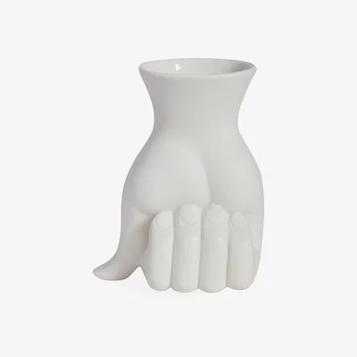 Made in Design Marcel Vase - / Clenched fist by Jonathan Adler White