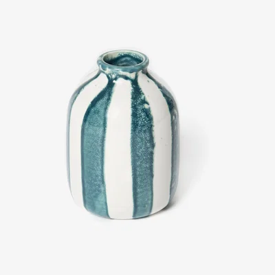 Made in Design Riviera Small Vase - / H 14 cm by Maison Sarah Lavoine Blue