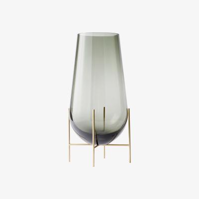 Made in Design Echasse  Small Vase - / H 28 cm by Menu Grey/Gold