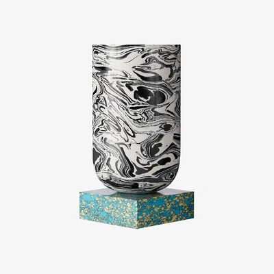Made in Design Vase Swirl Medium plastic material composite material / 14.5 x 14.5 x H 24.5 cm - Marble effect - Tom Dixon