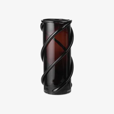 Made in Design Entwine Large Vase - / Mouth-blown glass - H 31 cm by Ferm Living Brown