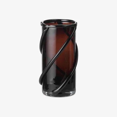 Made in Design Entwine Small Vase - / Mouth-blown glass - H 21 cm by Ferm Living Brown