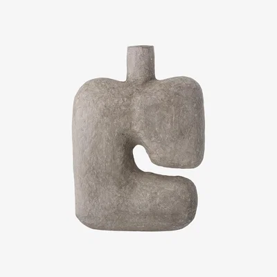Made in Design Vase - / Papier-mâche - Hand-made - / H 36 cm by Bloomingville Grey