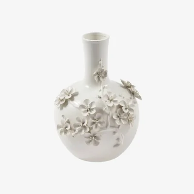 Made in Design 3D Buttercup Vase ceramic white / H 32 cm - Pols Potten