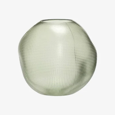 Made in Design Balloon Vase glass green / Ø 21 x H 20 cm - HÜBSCH