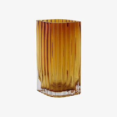 Made in Design Folium Small Vase glass orange / L 12.6 x H 20 cm - AYTM