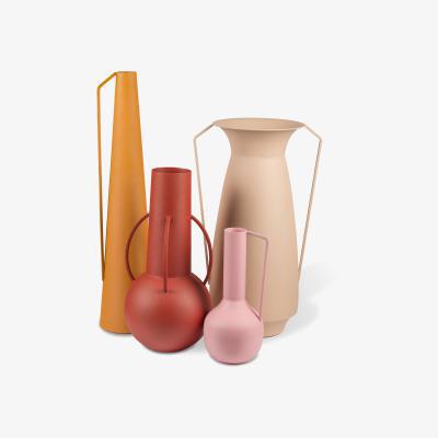 Made in Design Roman Vase - / Set of 4 - Metal (decorative use only) by Pols Potten Pink/Multicoloured