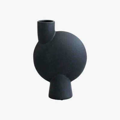 Made in Design Sphere Buble Medium Vase ceramic black / H 26 cm - 101 COPENHAGEN