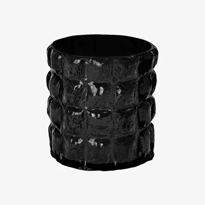 Made in Design Matelasse Vase - / Basket / Ice buket by Kartell Black