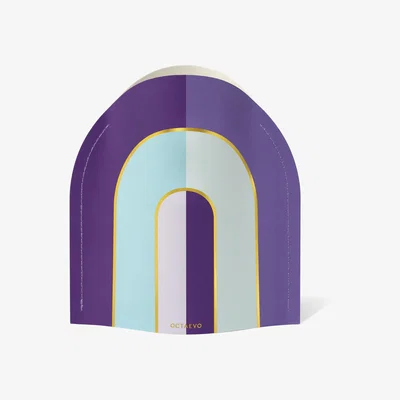 Made in Design Riviera Arch MINI Vase cover - / Waterproof paper - 16.8 x H 16.8 cm by Octaevo Purple