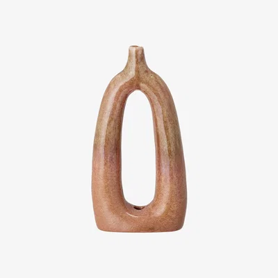 Made in Design Vase - / Ceramic - Hand-made/ H 24.5 cm by Bloomingville Orange/Brown