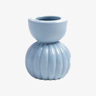 Made in Design Stack Vase ceramic blue / Ø 7.5 x H 9.5 cm - & klevering