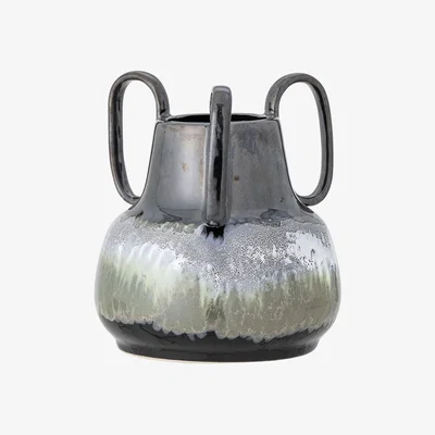 Made in Design Selim Vase ceramic black / Ø 18 x H 20 cm - Bloomingville
