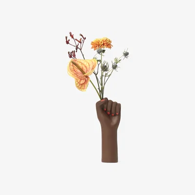 Made in Design Girl Power Vase - / Small - H 27 cm by Doiy Black