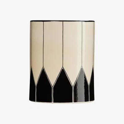 Made in Design Daria Moyen Vase ceramic black / Ø 15 x H 19 cm - Hand-painted ceramic - Maison Sarah Lavoine