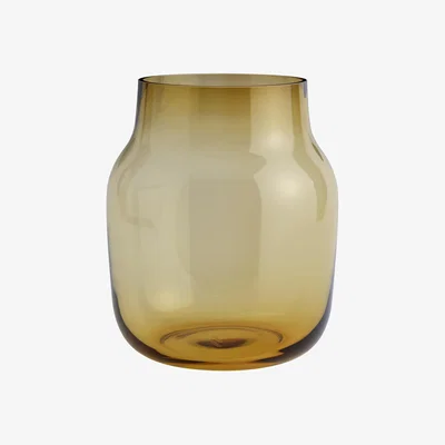 Made in Design Silent Vase glass orange / Ø 20 x H 23 cm - Muuto