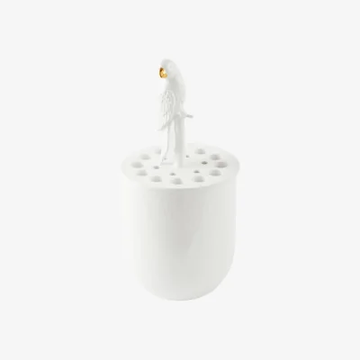 Made in Design Bird Watching Vase ceramic white / H 51 cm - Pols Potten