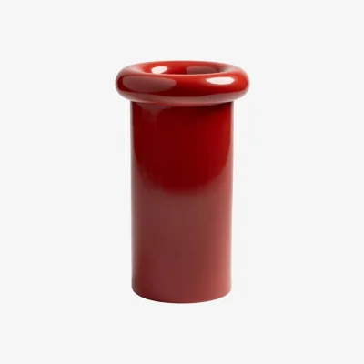 Made in Design Turban Vase ceramic red / Ø 16 x H 27 cm - & klevering