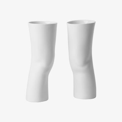 Made in Design Elle Vase - / Set of 2 - In the shape of legs / Ø 11 x H 30 cm by Seletti White