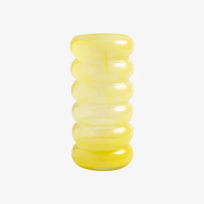 Made in Design Chubby Large Vase - / Ø 10 x H 21 cm by & klevering Yellow