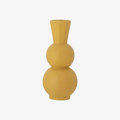 Made in Design Taj Vase - / Ceramic - Ø 9.5 x H 22 cm by Bloomingville Yellow