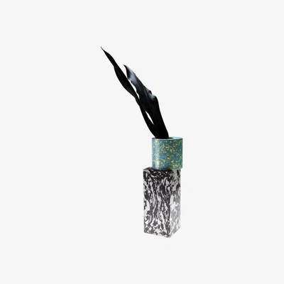 Made in Design Swirl Vase - / marble effect by Tom Dixon Blue/Black