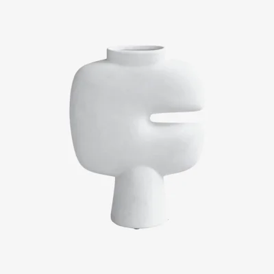 Made in Design Tribal Medium Vase ceramic white / W 22.5 x H 30 cm - 101 COPENHAGEN