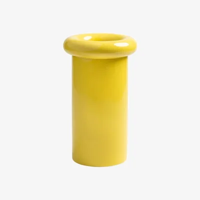 Made in Design Turban Vase ceramic yellow / Ø 16 x H 27 cm - & klevering