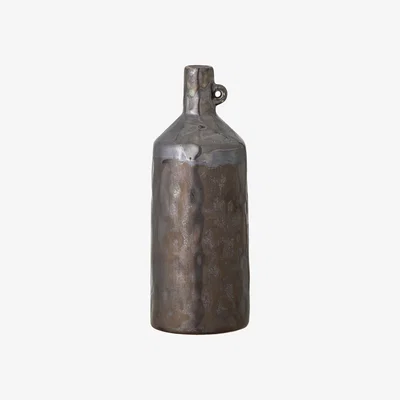 Made in Design Mias Vase - / Ø 10 x H 25,5 cm - Stoneware / Handmade by Bloomingville Brown