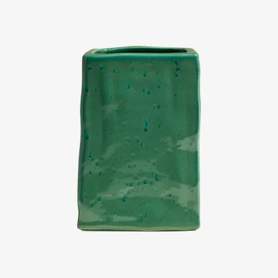 Made in Design Nomad Vase ceramic green / 10 x 12 x H 18 cm - Maison Sarah Lavoine