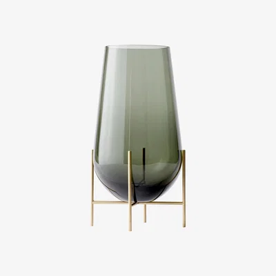 Made in Design Echasse Medium Vase - / H 45 cm by Menu Grey/Gold
