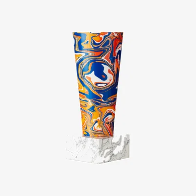 Made in Design Vase Swirl Stem plastic material composite material / 9 x 9 x H 23 cm - Marble effect - Tom Dixon