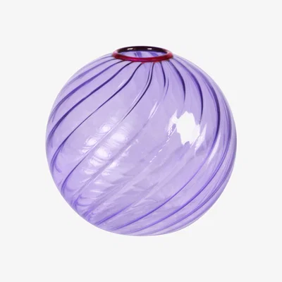 Made in Design Spiral Vase - / Ø 13 cm - Glass by & klevering Purple