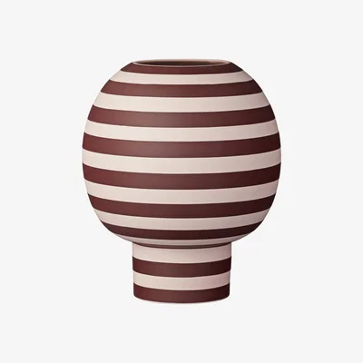 Made in Design Varia Vase - / Grès - Ø 18 x H 21 cm by AYTM Pink/Red