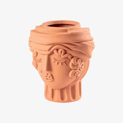 Made in Design Magna Graecia Vase ceramic orange brown / Woman - H 33 cm - Seletti