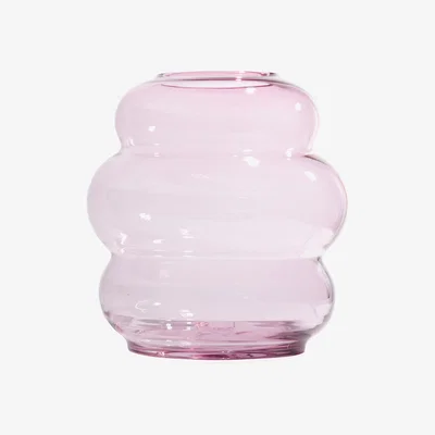 Made in Design Muse XL Vase - / Bohemia crystal - Ø 26 x H 30 cm by Fundamental Berlin Pink/Purple