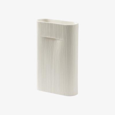 Made in Design Ridge Medium Vase - / H 35 cm by Muuto White