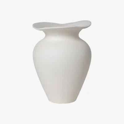 Made in Design Florentina Small Vase ceramic white / Ø 16 x H 22.5 cm - BROSTE COPENHAGEN