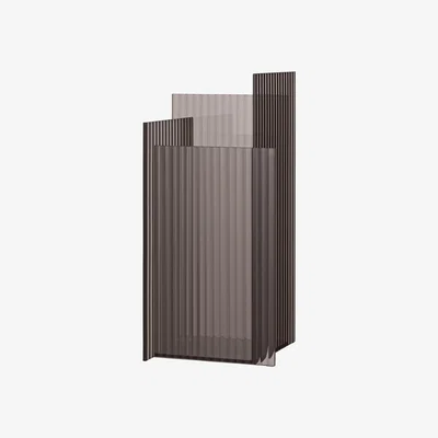 Made in Design Flos Medium Vase - / Fluted glass - H 41 cm by AYTM Brown