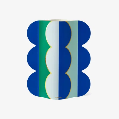 Made in Design Riviera Wave Vase cover - / Waterproof paper - 21.5 x H 29 cm by Octaevo Multicoloured