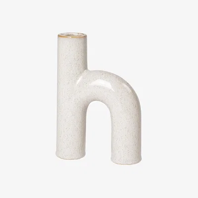 Made in Design Hector H Vase ceramic white / W 13 x H 19 cm - BROSTE COPENHAGEN