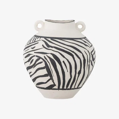 Made in Design Togo Vase ceramic black / Ø 25 x H 26 cm - Bloomingville