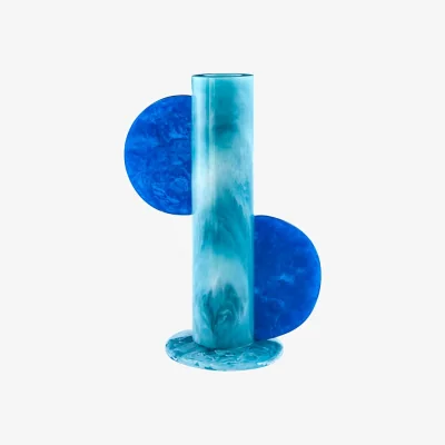 Made in Design Mustique Cylinder Vase plastic material blue / Acrylics - Jonathan Adler