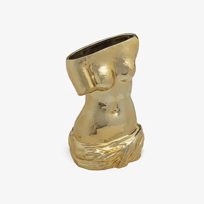 Made in Design Milo Vase - / Ceramic - H 37 cm by Seletti Gold