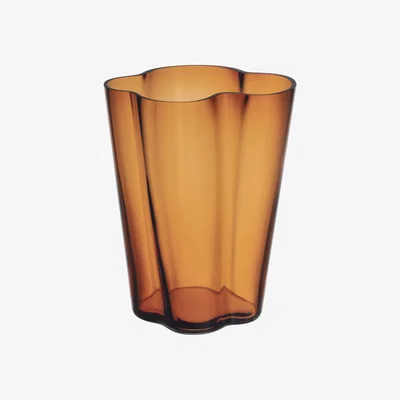 Made in Design Aalto Vase glass orange / 21 x 21 x H 24 cm - Alvar Aalto, 1936 - Iittala