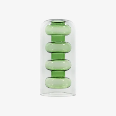 Made in Design Bump Tall Vase glass green / Ø 13 x H 27 cm - Blown glass - Tom Dixon