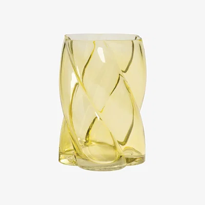 Made in Design Marshmallow Vase glass yellow / Ø 13.5 x H 19.5 cm - & klevering