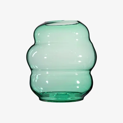 Made in Design Muse XL Vase glass green / Bohemia crystal - Ø 26 x H 30 cm - Fundamental Berlin