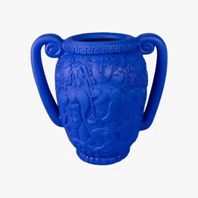 Made in Design Magna Graecia - Anfora Vase ceramic blue / Ø 52 x H 50 cm / Terracotta - Seletti
